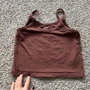 ARQ Brown Crop Tank Top